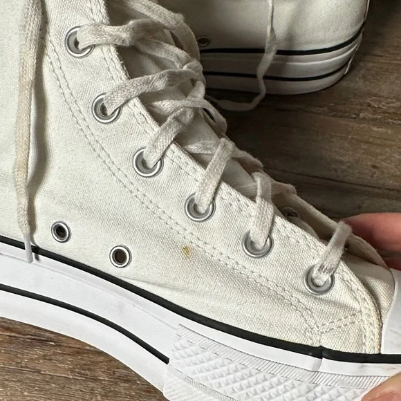 Classic Cream High-Top Sneakers - Picture 3 of 7